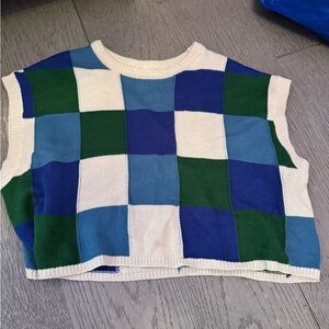 Checkered women’s sweater vest